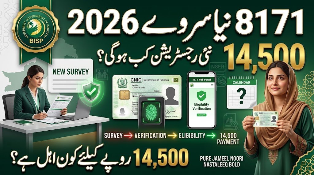 BISP 8171 Survey 2026 – New Registration Date and Rs 14,500 Eligibility